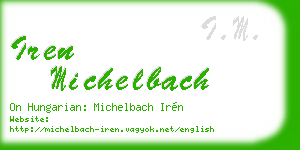 iren michelbach business card